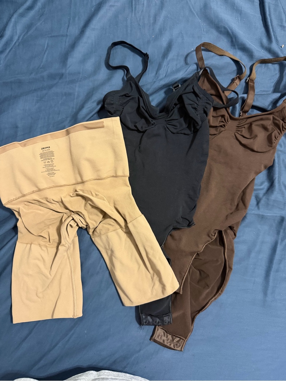 SKIMS Nude, Black & Brown Shapewear  (3-Pack Bundle)